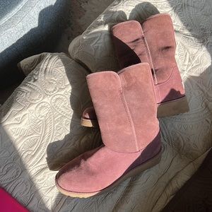 Burgundy suede uggs 8.5
